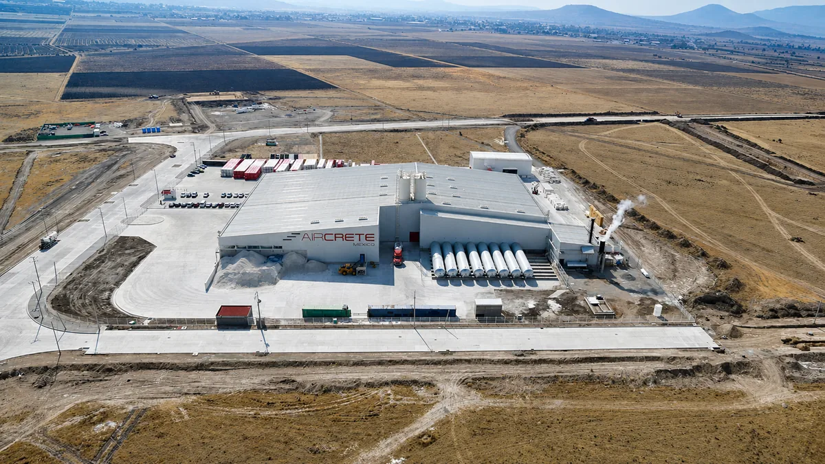 Aircrete Europe AAC production facility in Mexico